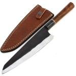 8-Inch Handmade 440C Stainless Steel Chef Knife with Leather Sheath